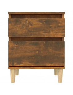 Comodini 2pz Rovere Fumo 40x35x50 cm