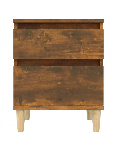 Comodini 2pz Rovere Fumo 40x35x50 cm