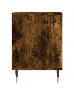Comodini 2pz Rovere Fumo 40x35x50 cm in Legno Multistrato