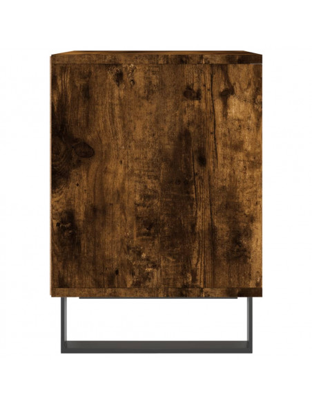 Comodini 2pz Rovere Fumo 40x35x50 cm in Legno Multistrato