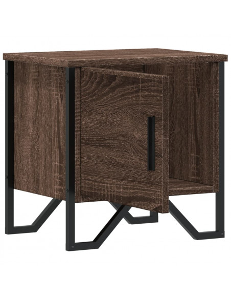 Comodini 2pz Rovere Marrone 40x30x40 cm in Truciolato