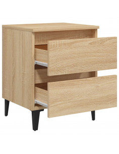 Comodini 2pz Rovere Sonoma 40x35x50 cm in Legno Multistrato