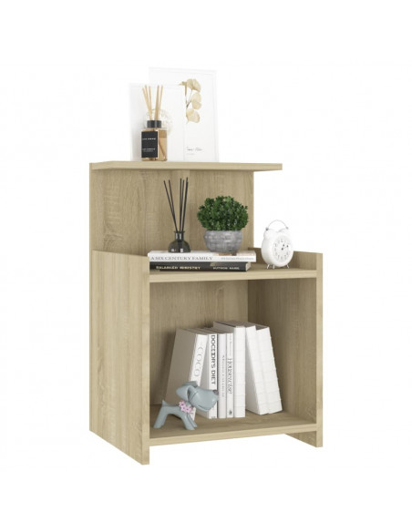 Comodini 2pz Rovere Sonoma 40x35x60 cm in Legno Multistrato