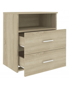 Comodini 2pz Rovere Sonoma 50x32x60 cm
