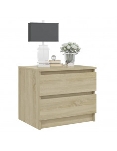 Comodini 2pz Rovere Sonoma 50x39x43,5 cm in Legno Multistrato