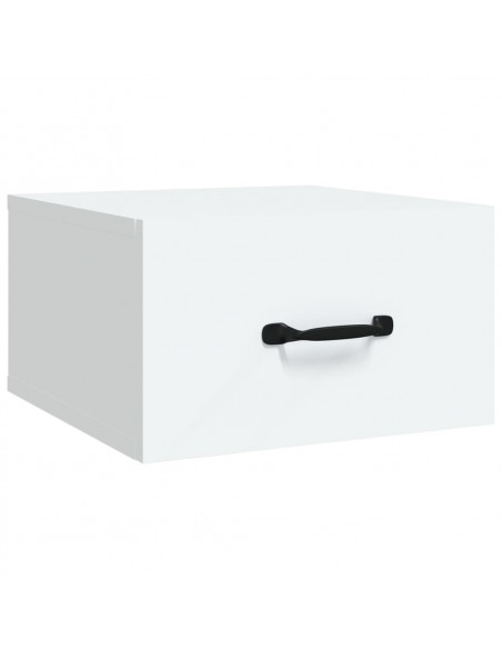 Comodini a Muro 2 pz Bianchi 35x35x20 cm