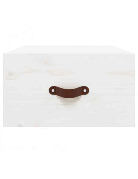 Comodini a Muro 2 pz Bianchi 40x29,5x22 cm