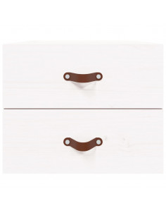 Comodini a Muro 2 pz Bianchi 50x36x40 cm