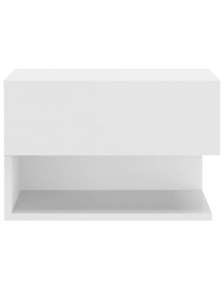 Comodini a Muro 2 pz Bianco Lucido