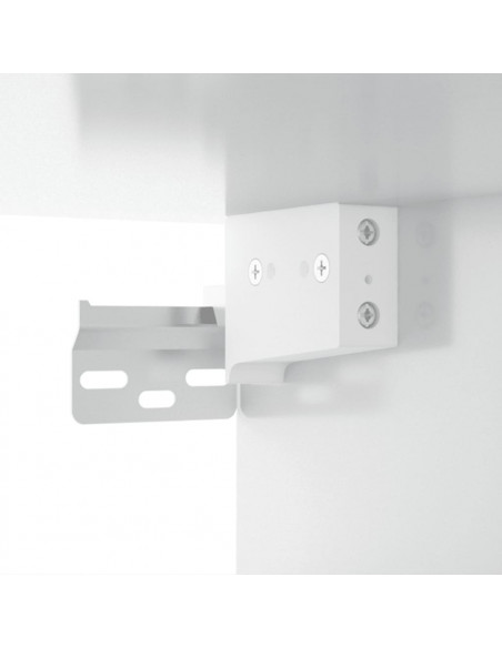 Comodini a Muro 2 pz Bianco Lucido 35x35x20 cm
