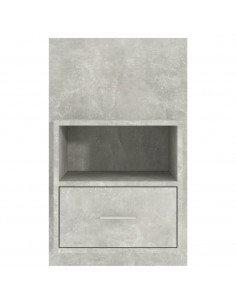 Comodini a Muro 2 pz Grigio Cemento