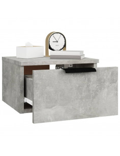 Comodini a Muro 2 pz Grigio Cemento 34x30x20 cm