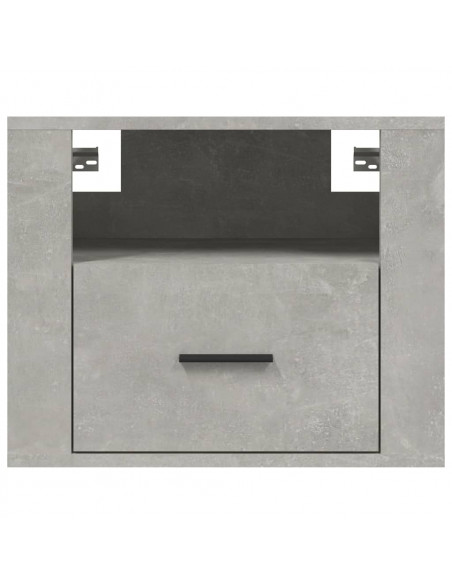 Comodini a Muro 2 pz Grigio Cemento 50x36x40 cm