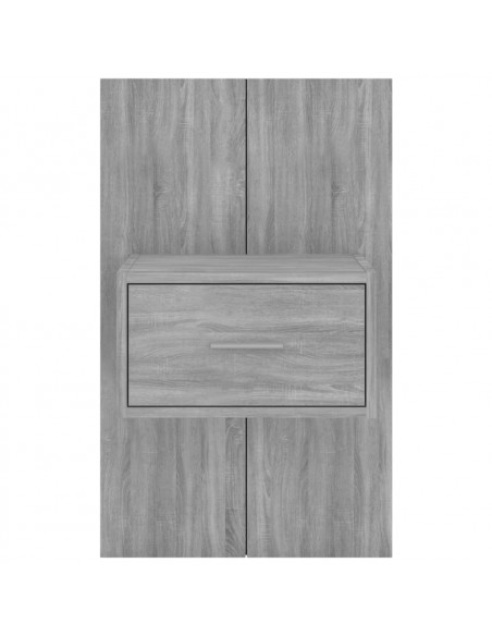 Comodini a Muro 2 pz Grigio Sonoma