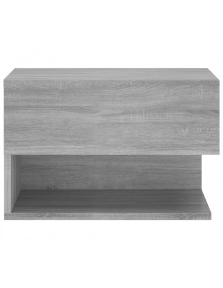 Comodini a Muro 2 pz Grigio Sonoma