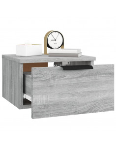 Comodini a Muro 2 pz Grigio Sonoma 34x30x20 cm