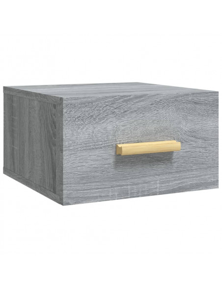 Comodini a Muro 2 pz Grigio Sonoma 35x35x20 cm
