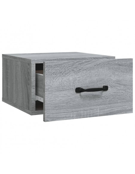 Comodini a Muro 2 pz Grigio Sonoma 35x35x20 cm
