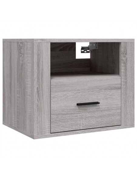 Comodini a Muro 2 pz Grigio Sonoma 50x36x40 cm