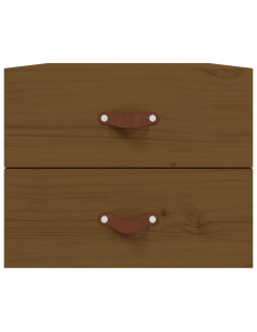 Comodini a Muro 2 pz Marrone Miele 50x36x40 cm