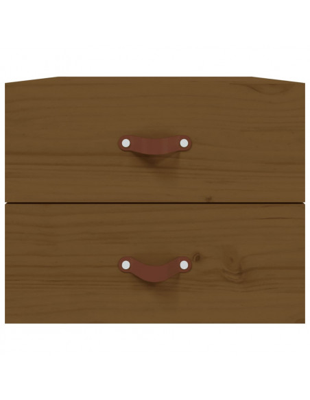 Comodini a Muro 2 pz Marrone Miele 50x36x40 cm