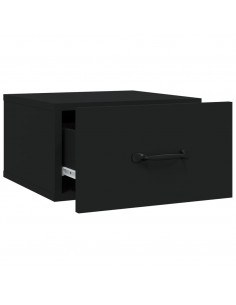 Comodini a Muro 2 pz Neri 35x35x20 cm