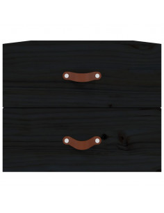 Comodini a Muro 2 pz Nero 50x36x40 cm