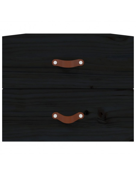 Comodini a Muro 2 pz Nero 50x36x40 cm