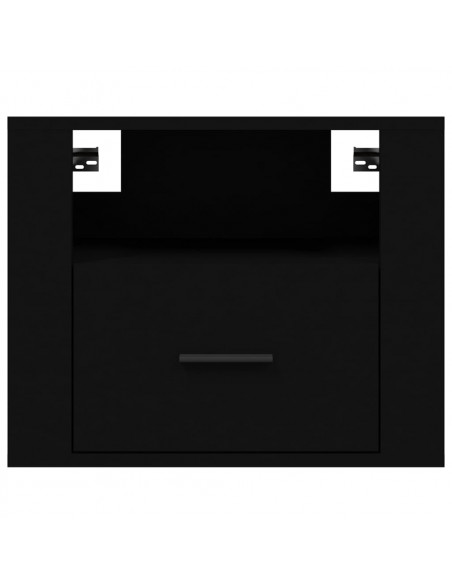 Comodini a Muro 2 pz Nero 50x36x40 cm
