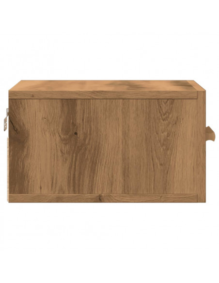 Comodini a Muro 2 pz Rovere Artigianale 35x35x20 cm