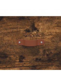 Comodini a Muro 2 pz Rovere Fumo 35x35x20 cm