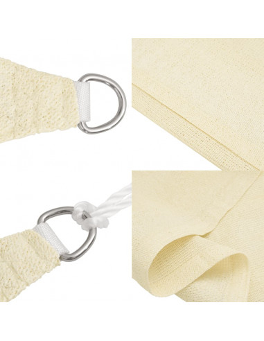 Vela Parasole 160 g/m² Crema 5x5 m in HDPE