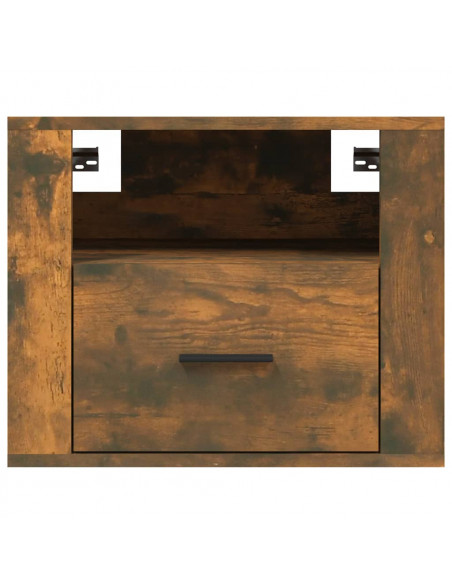 Comodini a Muro 2 pz Rovere Fumo 50x36x40 cm
