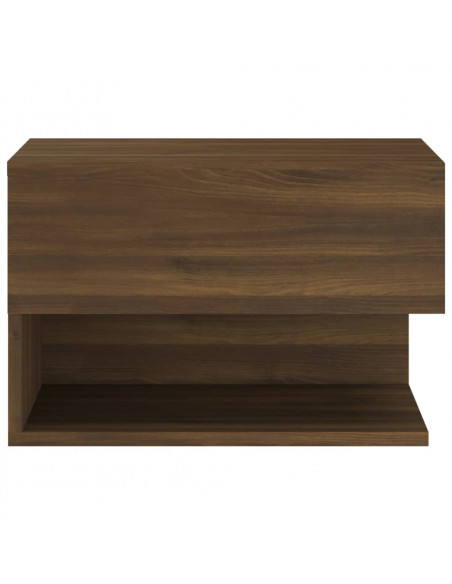 Comodini a Muro 2 pz Rovere Marrone