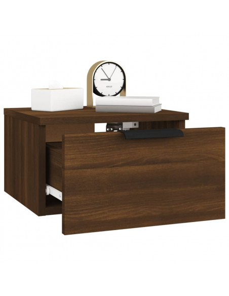 Comodini a Muro 2 pz Rovere Marrone 34x30x20 cm