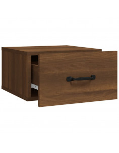Comodini a Muro 2 pz Rovere Marrone 35x35x20 cm