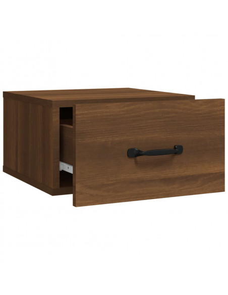 Comodini a Muro 2 pz Rovere Marrone 35x35x20 cm