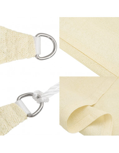 Vela Parasole 160 g/m² Crema 4x4x4 m in HDPE