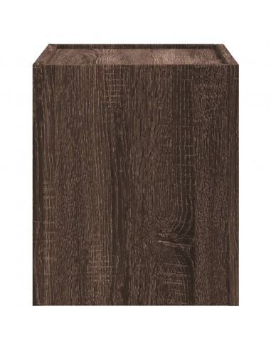 Comodini a Muro 2 pz Rovere Marrone 45x30x35 cm