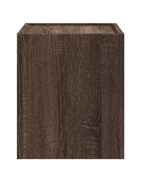 Comodini a Muro 2 pz Rovere Marrone 45x30x35 cm