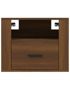 Comodini a Muro 2 pz Rovere Marrone 50x36x40 cm