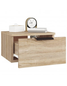 Comodini a Muro 2 pz Rovere Sonoma 34x30x20 cm