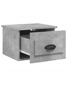 Comodini a Parete 2 pz Grigio Cemento 41,5x36x28 cm