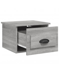 Comodini a Parete 2 pz Grigio Sonoma 41,5x36x28 cm