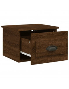Comodini a Parete 2 pz Rovere Marrone 41,5x36x28 cm