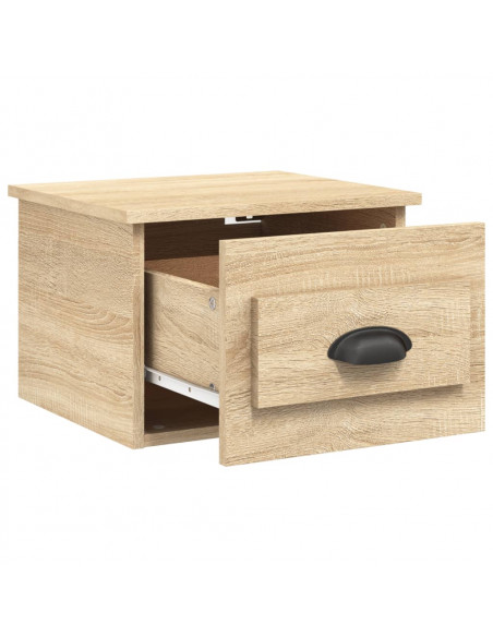 Comodini a Parete 2 pz Rovere Sonoma 41,5x36x28 cm