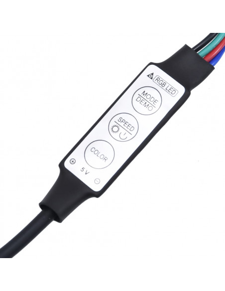 Comodini a Parete con Luci LED 2 pz Neri