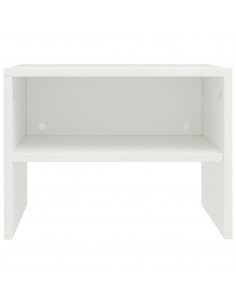 Comodini Bianchi 2 pz 40x30x30 cm Legno Ingegnerizzato