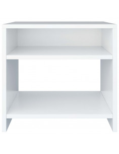 Comodini Bianchi 2 pz 40x30x40 cm Legno Ingegnerizzato