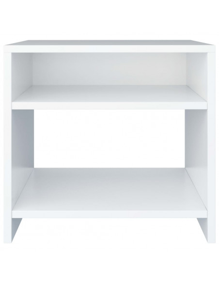 Comodini Bianchi 2 pz 40x30x40 cm Legno Ingegnerizzato